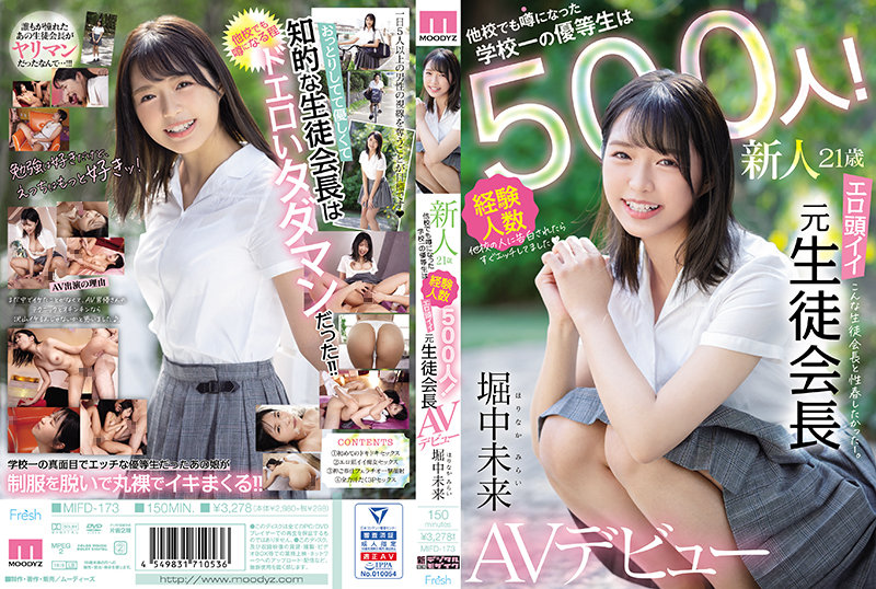 新人21歳 他校でも噂になった学校一の優等生は経験人数500人! エロ頭イイ元生徒会長AVデビュー 堀中未来