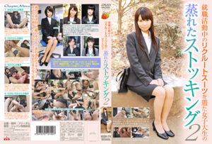 就職活動中のリクルートスーツを着た女子大生の蒸れたストッキング 2