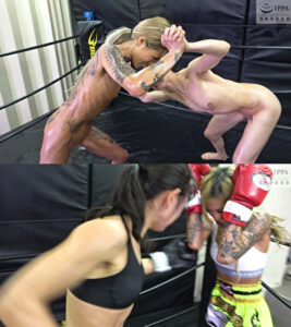 悶絶総合格闘技、キックボクシング003 神崎まゆみvs鮫島るい