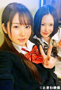 清楚＆癒しJ〇2人組るい＆あゆみちゃんと生3P円光！おっとり癒し系あゆみちゃんに中出し編