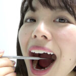 宮沢ちはるチャンの歯観察＆唾垂らし→乳首オナニー